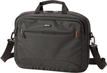 Amazon Basics 15.6 in Laptop Bag with Shoulder Strap and Handle, Large Capacity, Spacious Compartments, Black