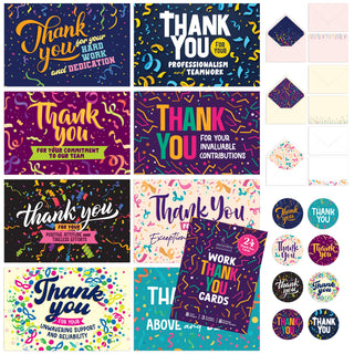 Decorably 24 Pack Gold Foil 6x4in Welcome Cards with Envelopes and Stickers, 6 Elegant Designs for New Employees, Guests, Team Members, Blank Inside - Housewarming, Office, Wedding, Gifting, Mailing