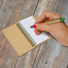 DISCOUNT PROMOS Custom Mini Spiral Notebooks with Black Ink Pens Set of 10/50/100, Personalized Bulk Pack - Perfect for School, Office, Business, Home - Green