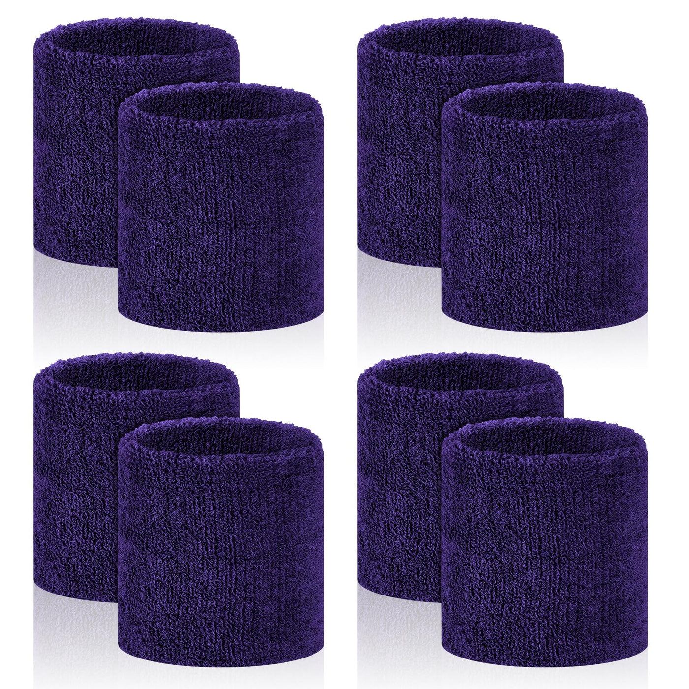 8 Pcs Sports Wrist Sweat Bands for Men & Women， Absorbent Wrist Sweatbands Tennis Wristbands, Elastic Wrist Bands for Sweat for Basketball Tennis Football Gym Running Working Out