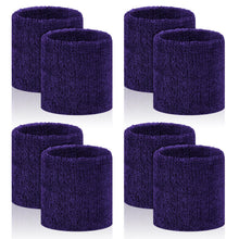 8 Pcs Sports Wrist Sweat Bands for Men & Women， Absorbent Wrist Sweatbands Tennis Wristbands, Elastic Wrist Bands for Sweat for Basketball Tennis Football Gym Running Working Out