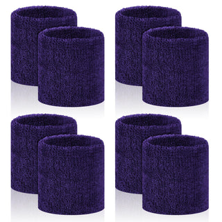 8 Pcs Sports Wrist Sweat Bands for Men & Women， Absorbent Wrist Sweatbands Tennis Wristbands, Elastic Wrist Bands for Sweat for Basketball Tennis Football Gym Running Working Out