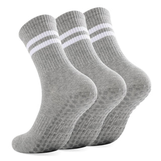 loudashuaiqi Grip Pilates Socks Non Slip Athletic Yoga Socks with Grips for Women Grippy socks for Hospital Workout Barre