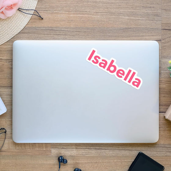 Custom Name Stickers for Water Bottles - Personalized Waterproof Vinyl Name Labels for Cups, Tumblers, Helmets, Laptop, Servers, Cars and Daycare (6 Stickers) - hover image