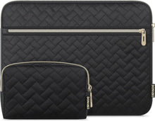 DOMISO 15.6 inch Laptop Sleeve for MacBook Air M3 15 inch Laptop Case 15.6 inch Compatible with MacBook Air 15 inch Plus 15 MacBook Pro Protective Computer Sleeve 15 inch with Small Case,Black