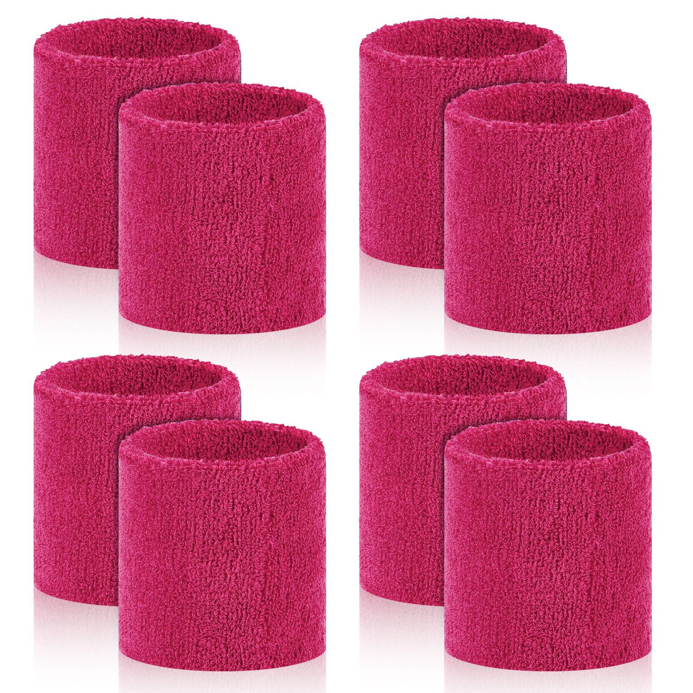 8 Pcs Sports Wrist Sweat Bands for Men & Women， Absorbent Wrist Sweatbands Tennis Wristbands, Elastic Wrist Bands for Sweat for Basketball Tennis Football Gym Running Working Out