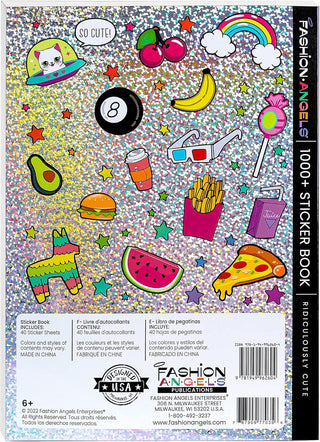 Fashion Angels 1000+ Ridiculously Cute Stickers for Kids - Fun Craft Stickers for Scrapbooks, Planners, Gifts and Rewards, 40-Page Sticker Book for Kids Ages 6+ and Up