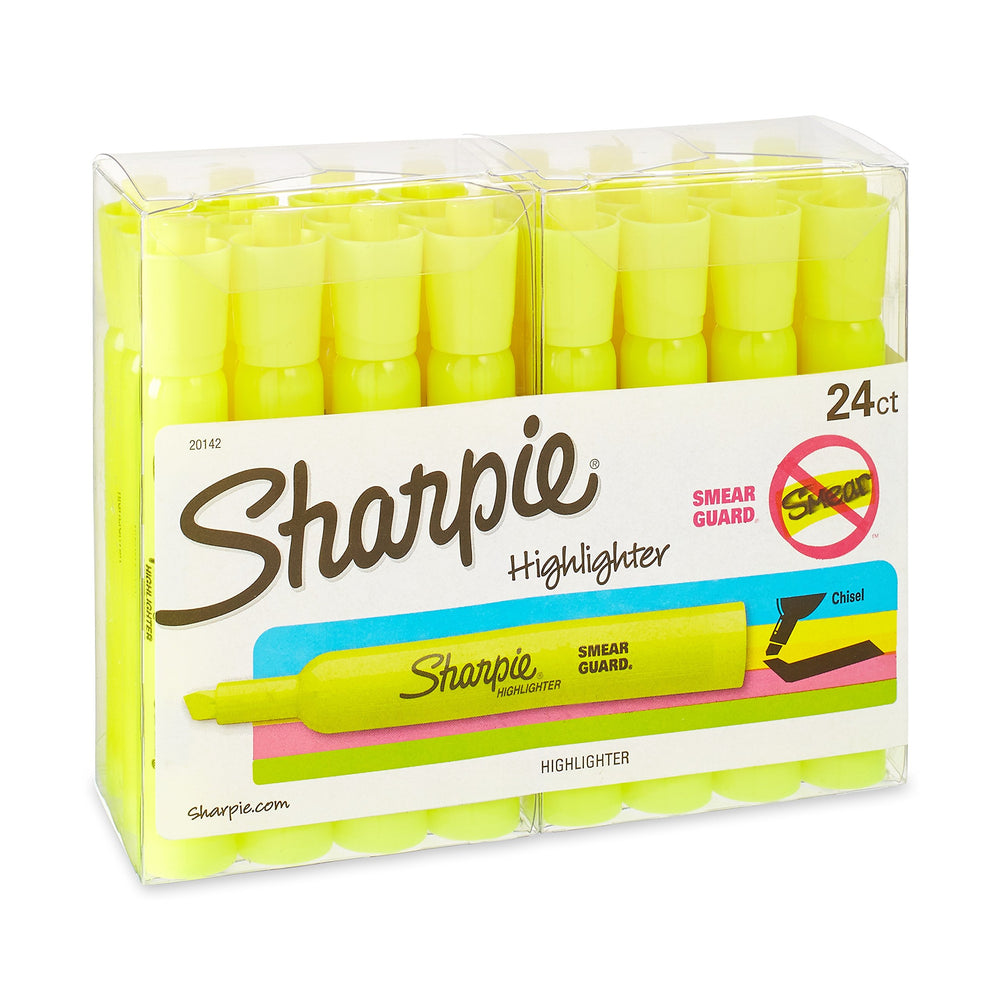 Sharpie Accent Tank-Style Highlighters, Assorted Colors, 4 Count - Back to School, Desk Supplies