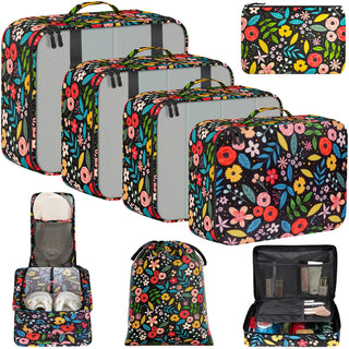 BAGAIL 8 Set Packing Cubes Luggage Packing Organizers for Travel Accessories-Blush Pink