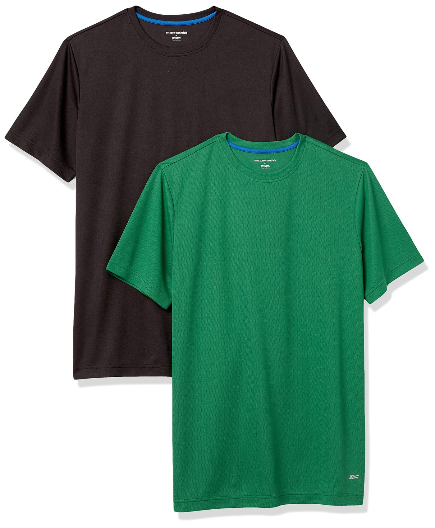 Amazon Essentials Men's Moisture Wicking Breathable Active Performance Tech Gym T-Shirts, Pack of 2