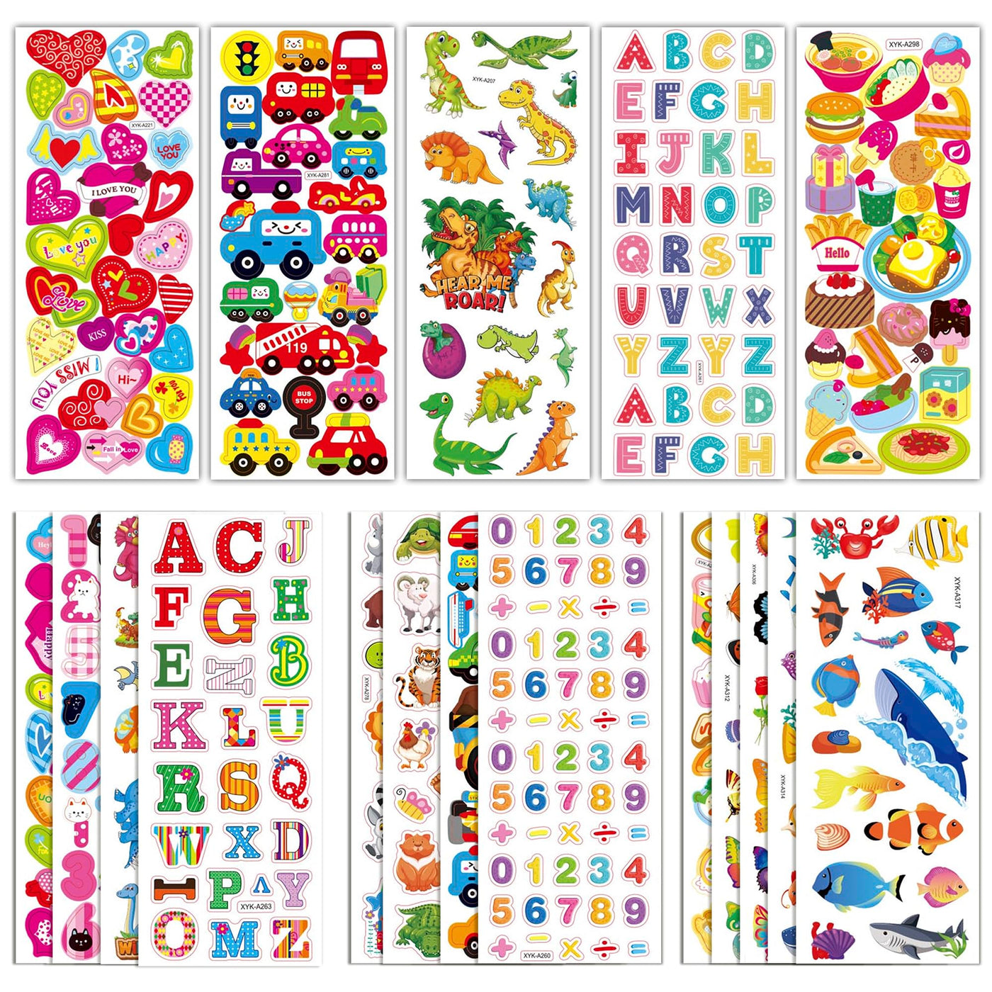 Stickers for Kids - 100 PCS Cute Animal Stickers | Water Bottle Scrapbook Stickers Toys Games Crafts for Kids Toddlers-Activities Party Supplies Favors Teacher Prizes Rewards Gifts for Teens Classroom