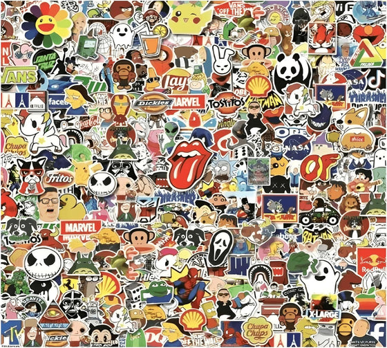 100PCS Random Vinyl Stickers Bulk Pack – Waterproof Stickers for Kids, Teens & Adults – Cute Funny Stickers for Water Bottles, Laptops, Helmets, Phone Cases, Scrapbooking, Art & More - hover image