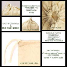 Natural Cotton Reusable Produce Muslin Bags – Multipurpose Drawstring Storage Pouch for Everyday Use (25, 2x3)