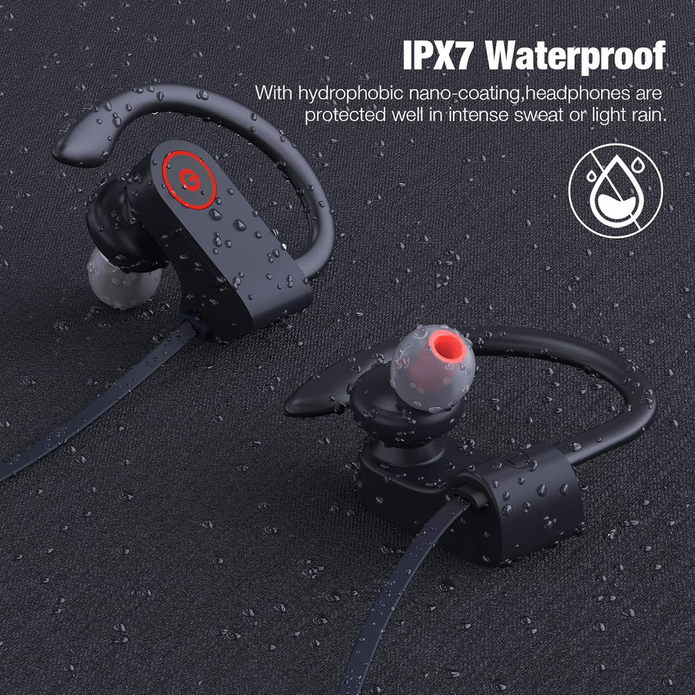 JOYWISE Bluetooth Wireless Headphones 16H Playtime Earbuds with Mic Stereo in-Ear Earphones, IPX7 Waterproof Sports Sound Isolation AI Music Creation Headsets for Running, Gym, Workout