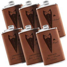 Groomsmen Gifts, Personalized Hip Flasks, Groomsmen Proposal, 6 Oz Engraved Leatherette Flasks for Men, Best Man Gifts for Wedding, Groomsmen Gifts for Wedding - Black #2