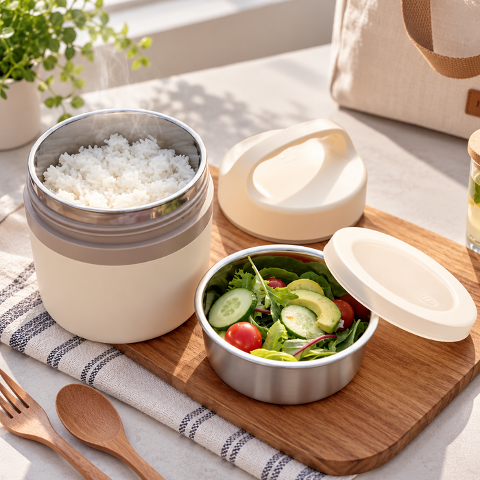 2-Compartment Insulated Lunch Box