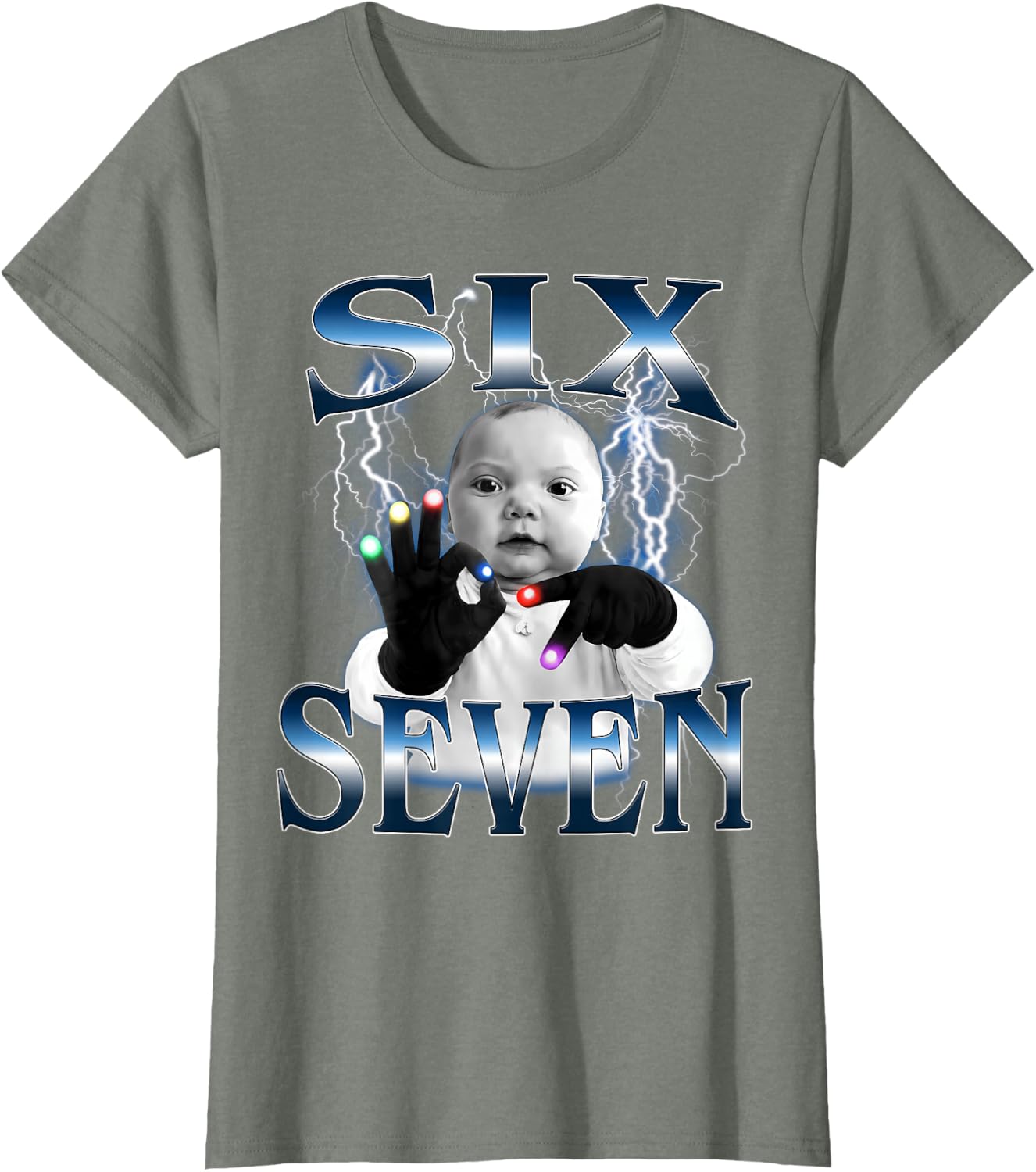 Ai Baby 67 Six Seven Bootleg Hand Gloving Niche Ai Baby Meme T-Shirt