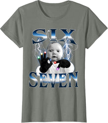 Ai Baby 67 Six Seven Bootleg Hand Gloving Niche Ai Baby Meme T-Shirt