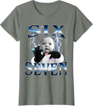 Ai Baby 67 Six Seven Bootleg Hand Gloving Niche Ai Baby Meme T-Shirt