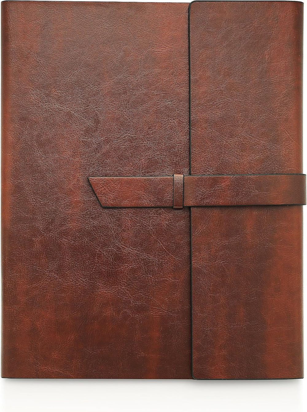 GALLAWAY LEATHER Padfolio Portfolio Folder – Slim Portfolio Folio Organizer Holder for Letter Legal A4 Note Pads Notebooks for Men Women Refillable Business Leather Portfolio Binder, Dark Chocolate