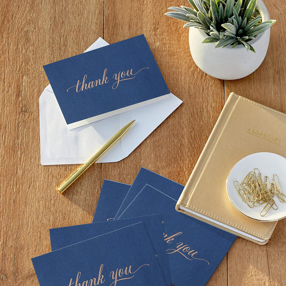 Hallmark Pack of Thank You Cards, Elegant Silver Foil (40 Thank You Notes with Envelopes) - hover image