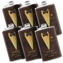 Groomsmen Gifts, Personalized Hip Flasks, Groomsmen Proposal, 6 Oz Engraved Leatherette Flasks for Men, Best Man Gifts for Wedding, Groomsmen Gifts for Wedding - Black #2