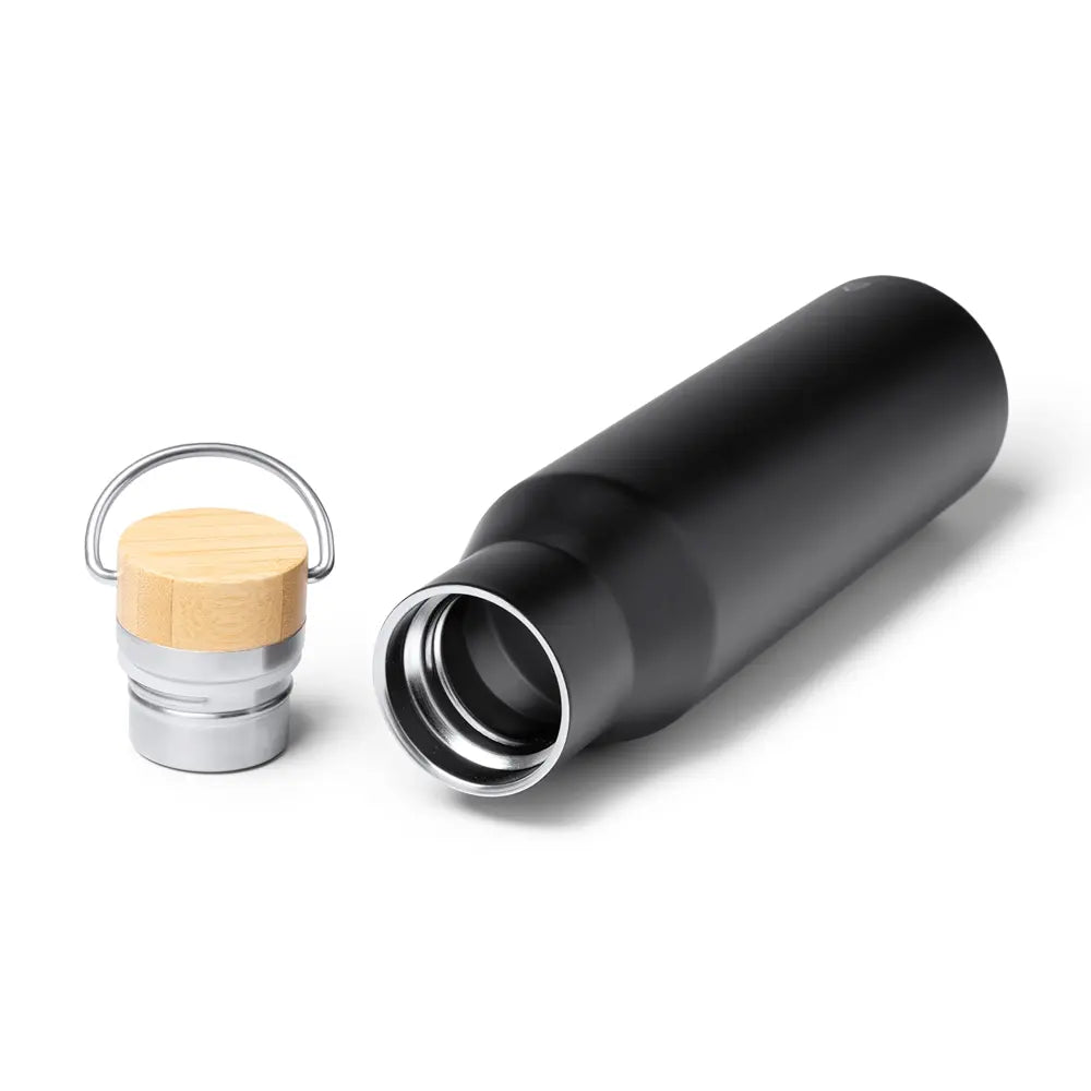 BambooGrip 450ml Double Wall Stainless Steel Bottle