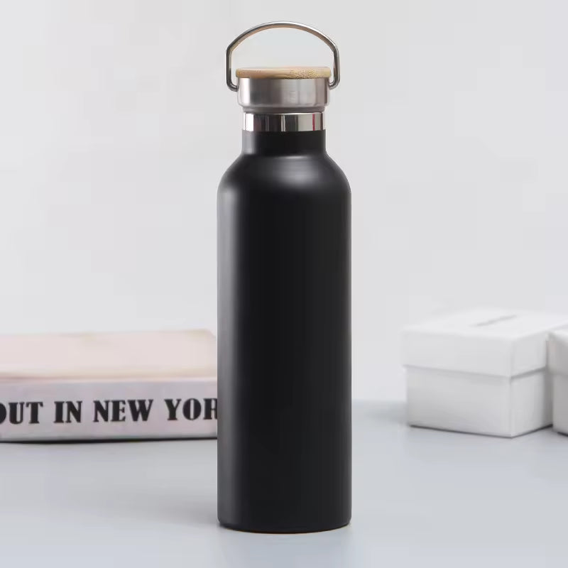 600ml ThermoBamboo Stainless Steel Bottle