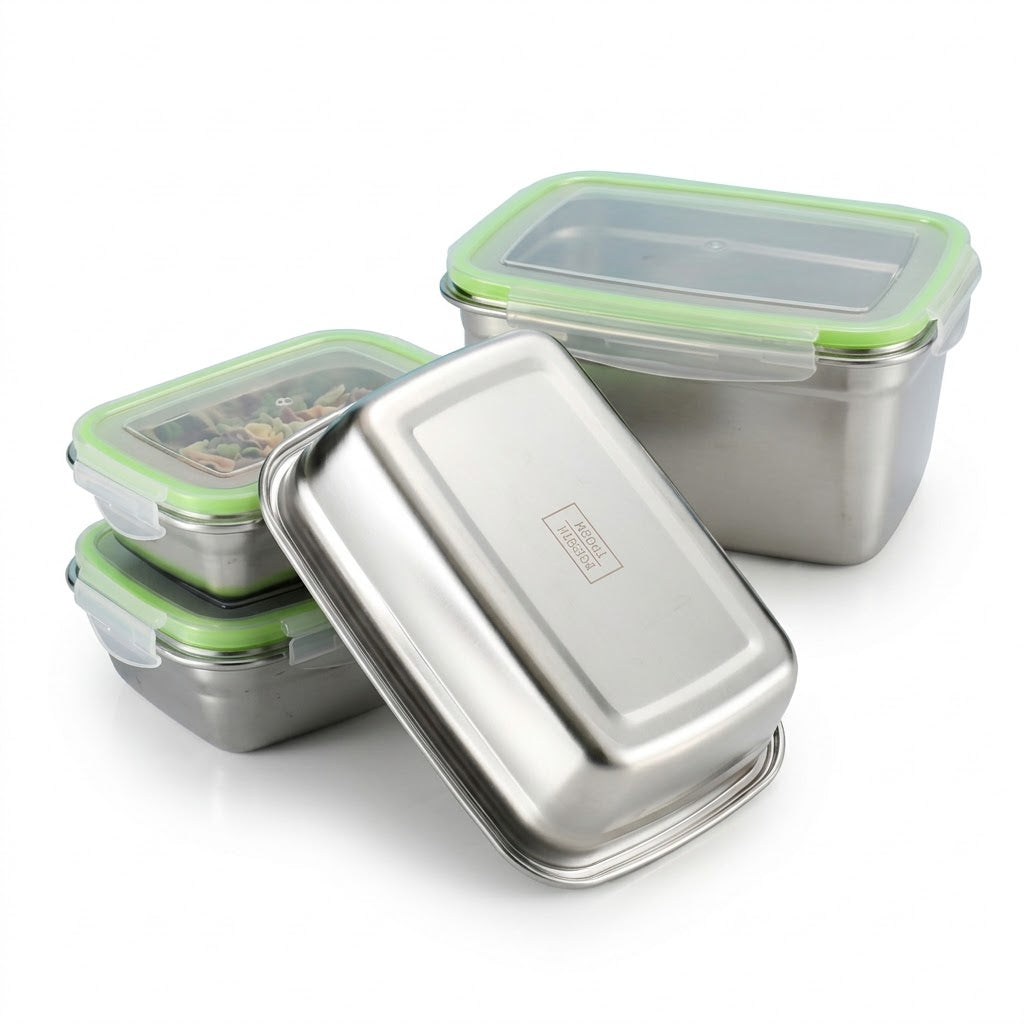 550/850ml AirTight Stainless Steel LunchBox