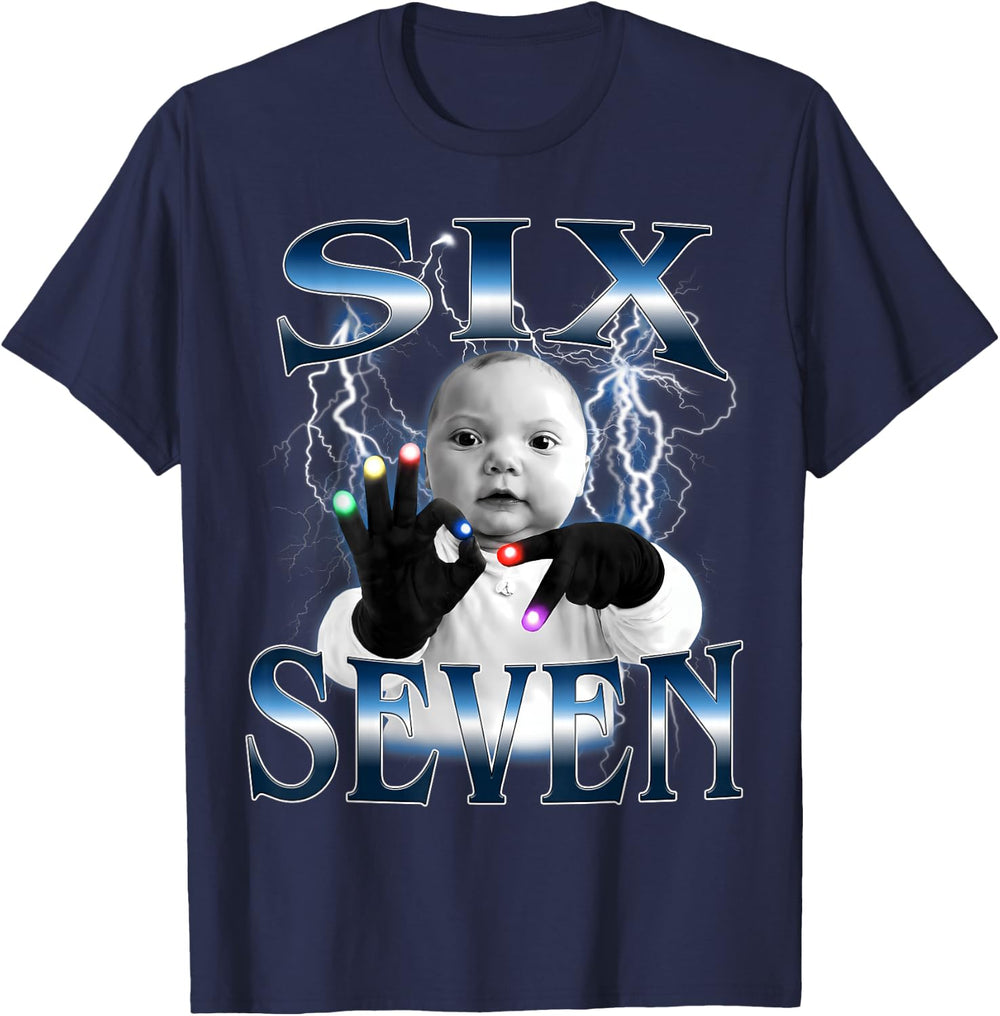 Ai Baby 67 Six Seven Bootleg Hand Gloving Niche Ai Baby Meme T-Shirt