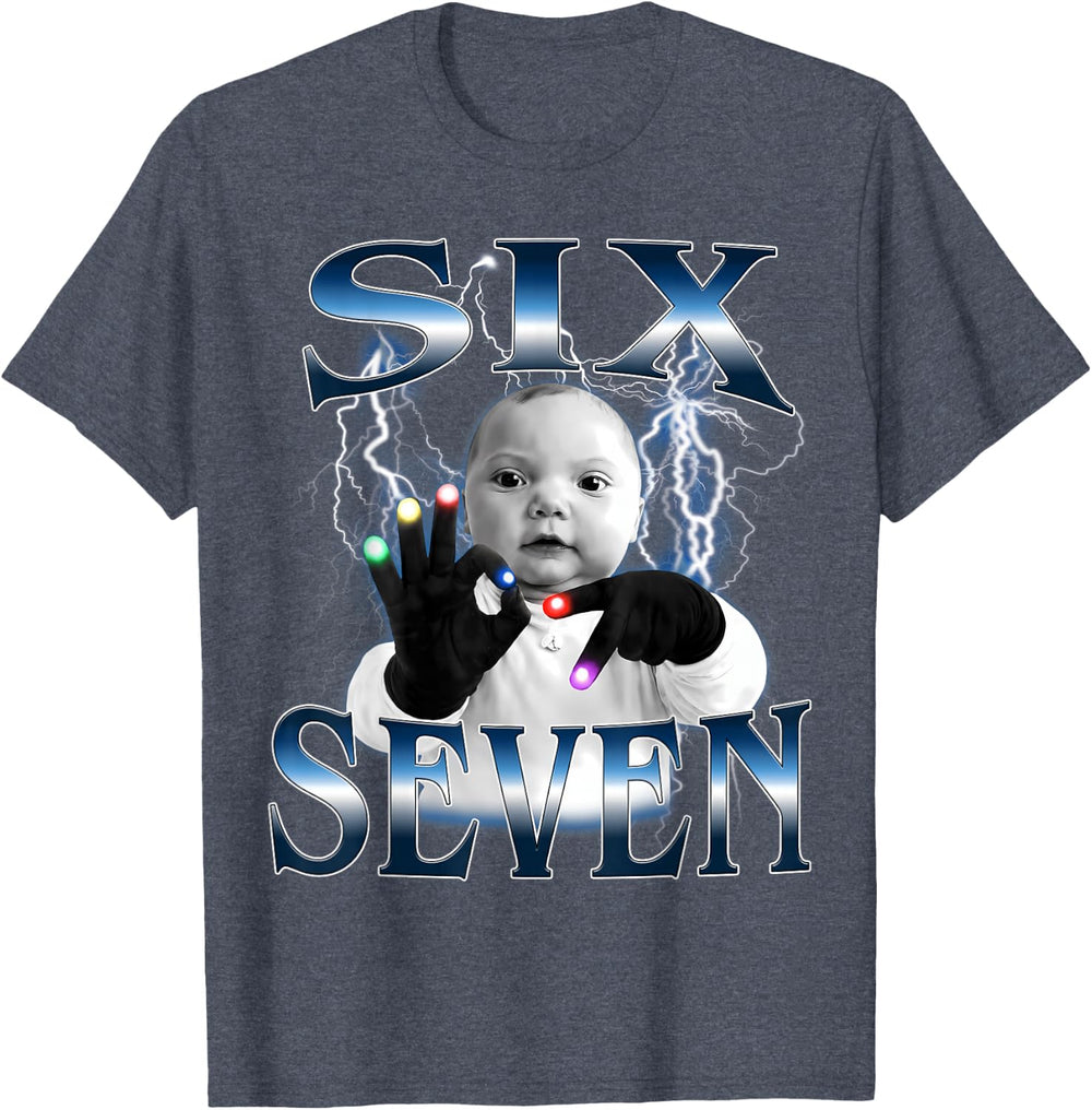 Ai Baby 67 Six Seven Bootleg Hand Gloving Niche Ai Baby Meme T-Shirt