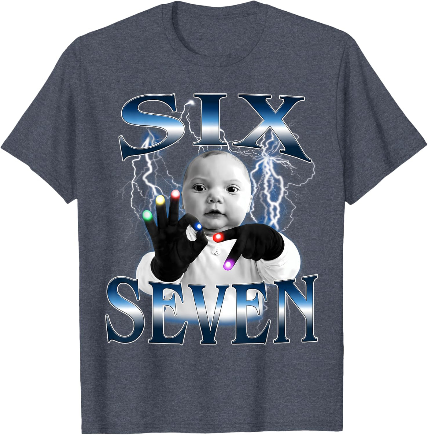 Ai Baby 67 Six Seven Bootleg Hand Gloving Niche Ai Baby Meme T-Shirt