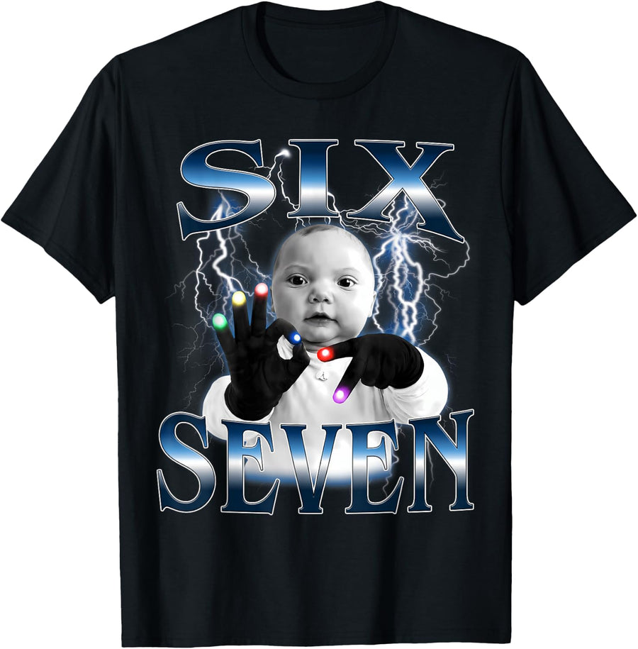 Ai Baby 67 Six Seven Bootleg Hand Gloving Niche Ai Baby Meme T-Shirt