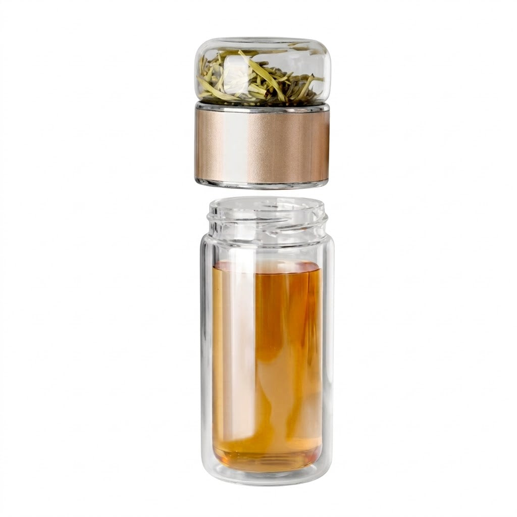 BrewShield 350ml Double Wall Glass Flask
