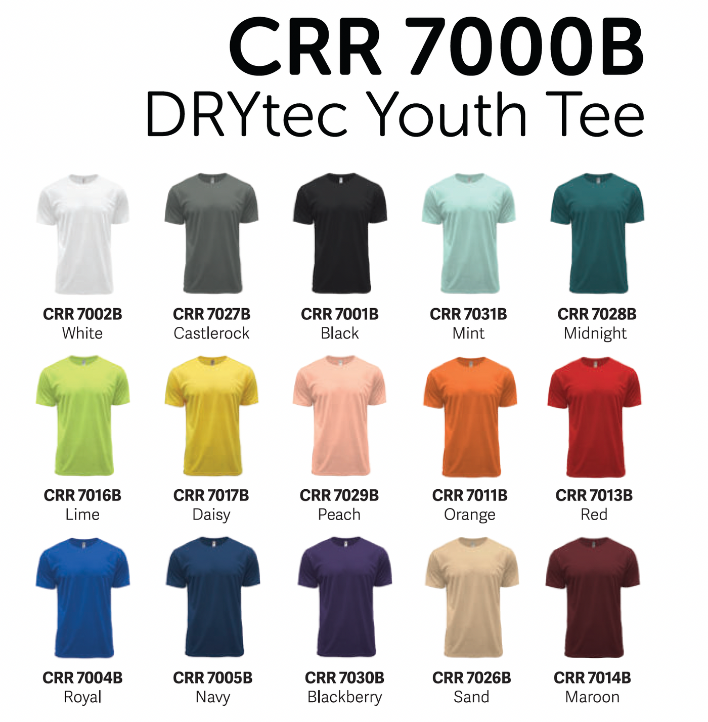 CRR7000B DRYtec Youth Tee