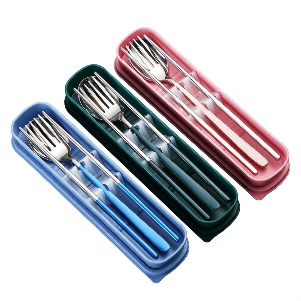 Elegant Stainless Steel Travel Cutlery Set