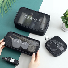 3-Piece Mesh Toiletry Bag Set