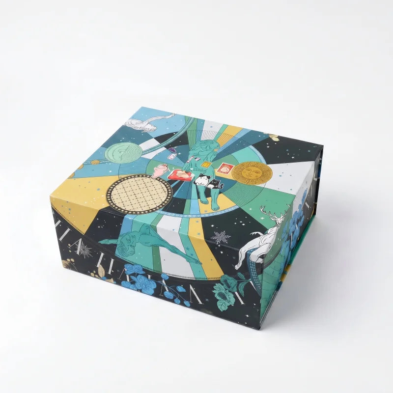 Modern AI Creation Kit Magnetic Gift Box With Hidden Magnet and Bold Graphics for High Tech Unboxing and PR Kit Case