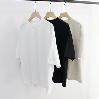 100% Cotton Boxy Men's T-Shirt 240 GSM Heavyweight Streetwear Oversized Dropped Shoulders Cropped Custom Logo Short American OEM