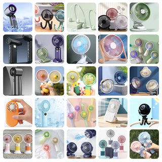 Ai Portable Waist Fan 6 Speeds 16000Rpm Strong Tu With 5-Speed Settings Dual-Side Custom Fans Handheld Electric Rhinestone