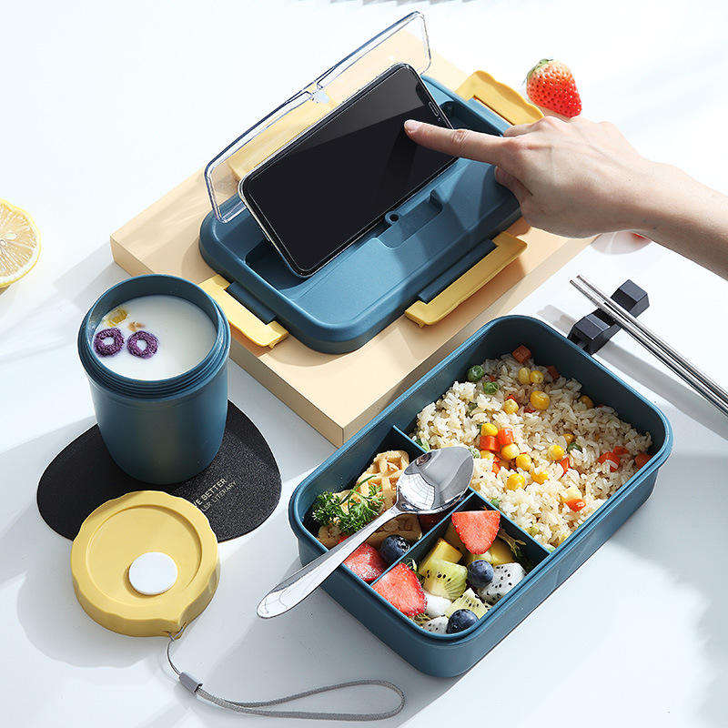 3-Section Microwavable Wheat Lunch Box