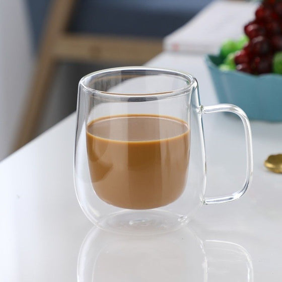 350ml FloatView Double Wall Thermal Glass Mug