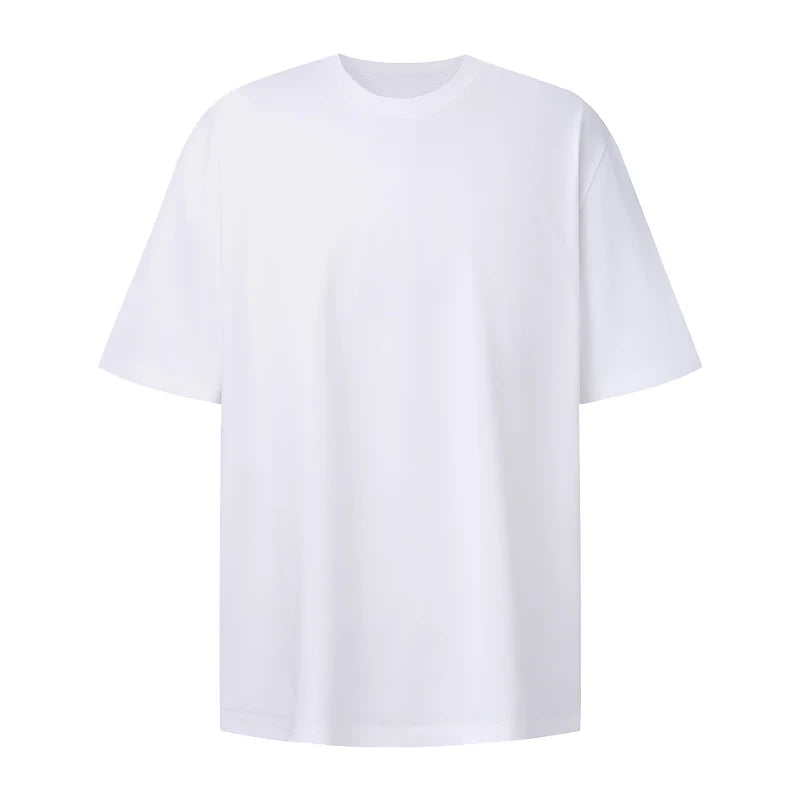 US Size Oversized Unisex Tshirt 260 GSM 100% Cotton Dropped Shoulders Custom Logo Print Heavyweight High Quality Knitted High