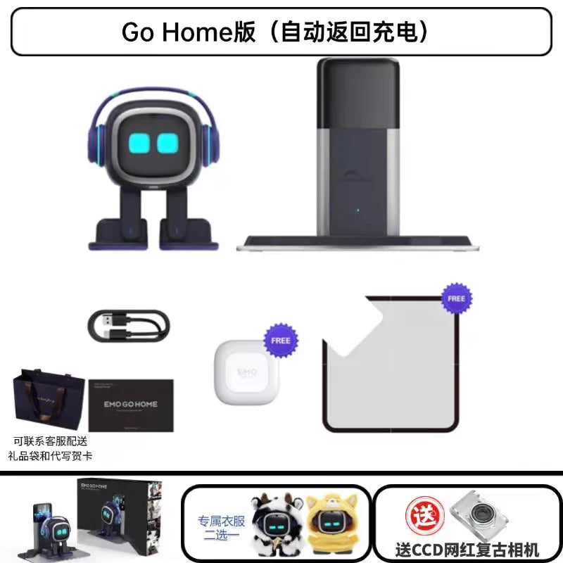 EMO Smart Home Robot AI Voice Interaction Emotional Companion Desktop Pet Interactive Robot Toy Gift for Children