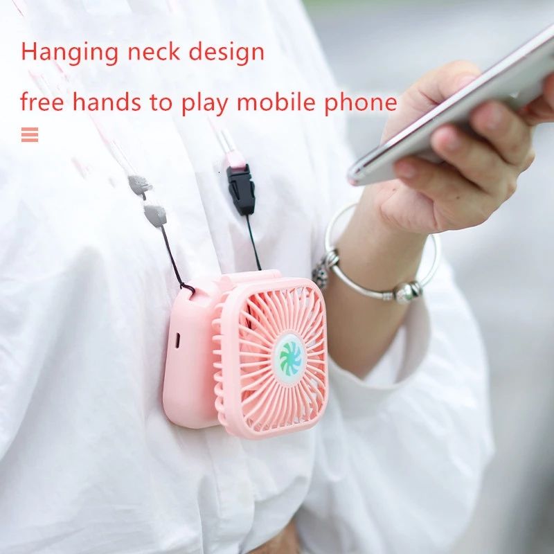 Compact Foldable Fan with Neck String