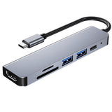 Compact 6-in-1 USB-C Hub