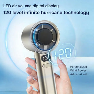Ai Portable Waist Fan 6 Speeds 16000Rpm Strong Tu With 5-Speed Settings Dual-Side Custom Fans Handheld Electric Rhinestone