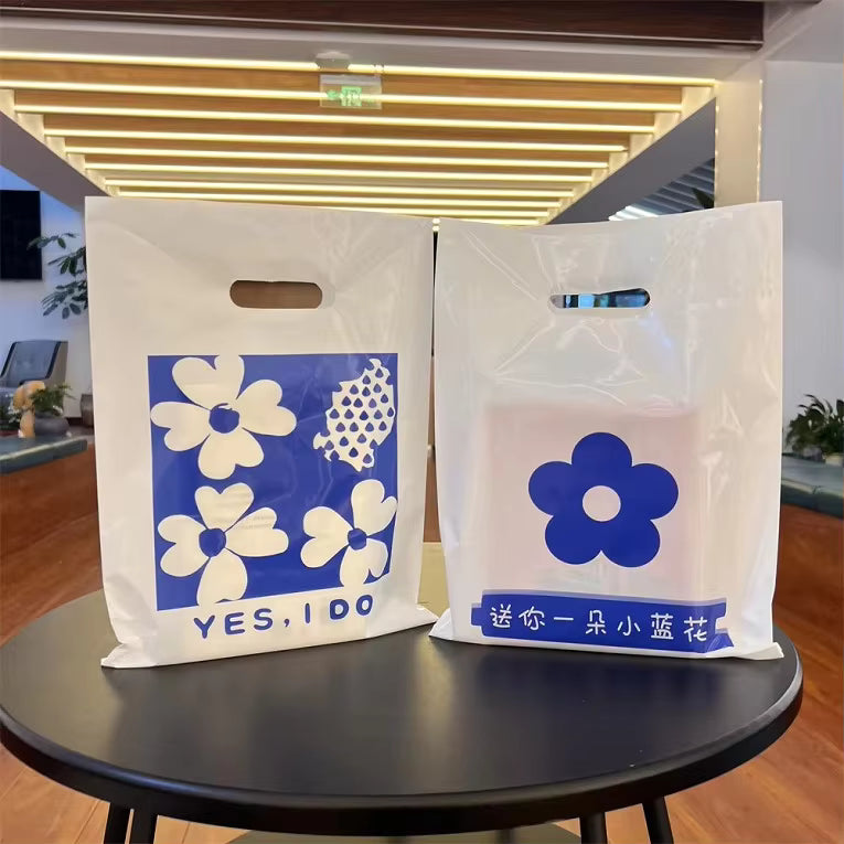 Custom Printing Plastic Bag with Die-Cut Handle