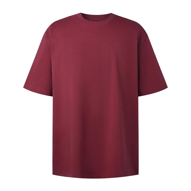 US Size Oversized Unisex Tshirt 260 GSM 100% Cotton Dropped Shoulders Custom Logo Print Heavyweight High Quality Knitted High