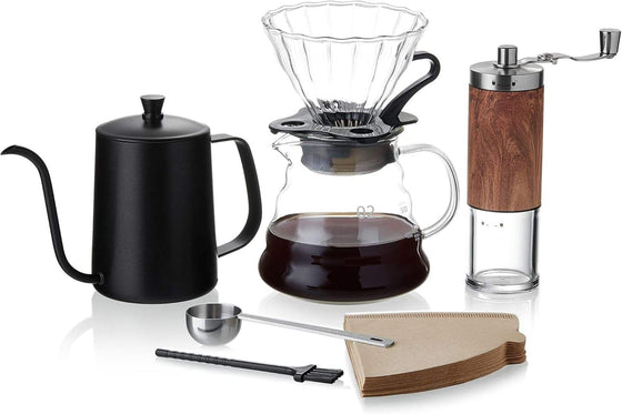 6-Piece BrewCraft Pour Over Coffee Set - hover image